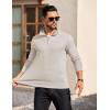 imageCOOFANDY Mens Quarter Zip Pullover Long Sleeve Casual 14 Zip Sweatshirt Lightweight Solid Shirts Regular FitLight Khaki