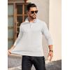 imageCOOFANDY Mens Quarter Zip Pullover Long Sleeve Casual 14 Zip Sweatshirt Lightweight Solid Shirts Regular FitWhite