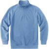 imageCOOFANDY Mens Quarter Zip Pullover Quilted Sweatshirt Knit Long Sleeve Sweater Half Zip Polo Sweatshirts with PocketLight Blue