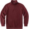 imageCOOFANDY Mens Quarter Zip Pullover Quilted Sweatshirt Knit Long Sleeve Sweater Half Zip Polo Sweatshirts with PocketRed