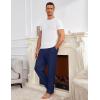 imageCOOFANDY Mens Yoga Sweatpants Casual Open Bottom Pants Lightweight Jogger Track Pants with PocketsNavy Blue
