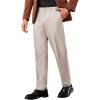 imageCOOFANDY Men Classic Fit Dress Pant Casual Flat Front Pant Expandable Waist Suit PantKhaki