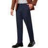 imageCOOFANDY Men Classic Fit Dress Pant Casual Flat Front Pant Expandable Waist Suit PantNavy Blue
