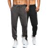 imageCOOFANDY Mens Athletic Joggers Casual Gym Sweatpants Workout Running Track Pants with Pockets2 Pack BlackDark Grey