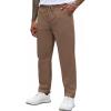 imageCOOFANDY Mens Casual Pants Elastic Waist Drawstring Chino Pants Cotton Twill Trousers with PocketsBrown