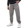 imageCOOFANDY Mens Corduroy Pants Casual Drawstring Trousers Elastic Waist Fashion Tapered Streetwear Joggers with PocketsLight Grey