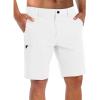imageCOOFANDY Mens Hybrid Casual Golf Shorts 9quot Stretch Lightweight Quick Dry Summer Hiking Travel Shorts with Zipper PocketsWhite