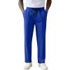 imageCOOFANDY Mens Knit Sweatpants Lightweight Open Bottom Casual Pants Drawstring Jogger Yoga Pants with PocketsBlue
