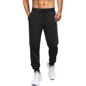 imageCOOFANDY Mens Athletic Joggers Casual Gym Sweatpants Workout Running Track Pants with PocketsBlack