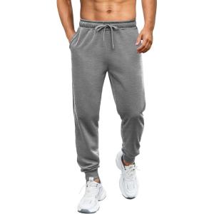 imageCOOFANDY Mens Athletic Joggers Casual Gym Sweatpants Workout Running Track Pants with PocketsMedium Grey