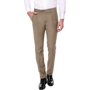 imageCOOFANDY Mens Classic Fit Flat Front Dress Pants No Iron Premium Casual Pants Expandable Waist Suit PantsKhaki