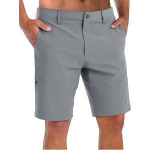 imageCOOFANDY Mens Hybrid Casual Golf Shorts 9quot Stretch Lightweight Quick Dry Summer Hiking Travel Shorts with Zipper PocketsGrey