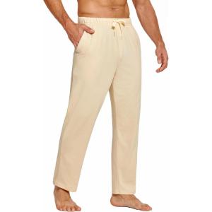 imageCOOFANDY Mens Yoga Sweatpants Casual Open Bottom Pants Lightweight Jogger Track Pants with PocketsLight Khaki