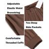 imageCOOFANDY Men Hippie Harem Pants Baggy Linen Cotton Boho Yoga Pants Summer Beach Pants Casual Drop Crotch TrouserBrown