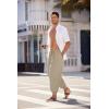 imageCOOFANDY Men Hippie Harem Pants Baggy Linen Cotton Boho Yoga Pants Summer Beach Pants Casual Drop Crotch TrouserKhaki