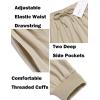 imageCOOFANDY Men Hippie Harem Pants Baggy Linen Cotton Boho Yoga Pants Summer Beach Pants Casual Drop Crotch TrouserKhaki
