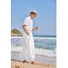 imageCOOFANDY Men Hippie Harem Pants Baggy Linen Cotton Boho Yoga Pants Summer Beach Pants Casual Drop Crotch TrouserWhite