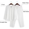 imageCOOFANDY Mens 2 Pieces Cotton Linen Set Henley Shirt Long Sleeve and Casual Beach Pants Summer Yoga Outfits01white