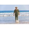 imageCOOFANDY Mens 2 Pieces Cotton Linen Set Henley Shirt Long Sleeve and Casual Beach Pants Summer Yoga OutfitsArmy Green