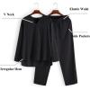 imageCOOFANDY Mens 2 Pieces Cotton Linen Set Henley Shirt Long Sleeve and Casual Beach Pants Summer Yoga OutfitsBlack