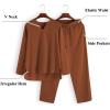 imageCOOFANDY Mens 2 Pieces Cotton Linen Set Henley Shirt Long Sleeve and Casual Beach Pants Summer Yoga OutfitsCaramel