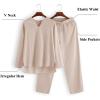 imageCOOFANDY Mens 2 Pieces Cotton Linen Set Henley Shirt Long Sleeve and Casual Beach Pants Summer Yoga OutfitsChampagne