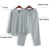 imageCOOFANDY Mens 2 Pieces Cotton Linen Set Henley Shirt Long Sleeve and Casual Beach Pants Summer Yoga OutfitsGrey