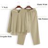 imageCOOFANDY Mens 2 Pieces Cotton Linen Set Henley Shirt Long Sleeve and Casual Beach Pants Summer Yoga OutfitsKhaki