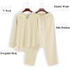 imageCOOFANDY Mens 2 Pieces Cotton Linen Set Henley Shirt Long Sleeve and Casual Beach Pants Summer Yoga OutfitsLight Khaki