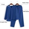 imageCOOFANDY Mens 2 Pieces Cotton Linen Set Henley Shirt Long Sleeve and Casual Beach Pants Summer Yoga OutfitsRoyal Blue