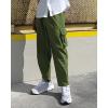 imageCOOFANDY Mens Cargo Pants Relaxed Fit Casual Linen Pants Drawstring Sweatpants with 6 PocketsArmy Green