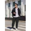 imageCOOFANDY Mens Cargo Pants Relaxed Fit Casual Linen Pants Drawstring Sweatpants with 6 PocketsBlack