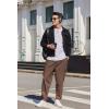 imageCOOFANDY Mens Cargo Pants Relaxed Fit Casual Linen Pants Drawstring Sweatpants with 6 PocketsBrown