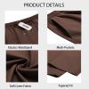 imageCOOFANDY Mens Cargo Pants Relaxed Fit Casual Linen Pants Drawstring Sweatpants with 6 PocketsBrown