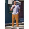 imageCOOFANDY Mens Cargo Pants Relaxed Fit Casual Linen Pants Drawstring Sweatpants with 6 PocketsLight Brown