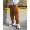 imageCOOFANDY Mens Cargo Pants Relaxed Fit Casual Linen Pants Drawstring Sweatpants with 6 PocketsLight Brown