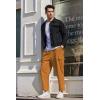 imageCOOFANDY Mens Cargo Pants Relaxed Fit Casual Linen Pants Drawstring Sweatpants with 6 PocketsLight Brown