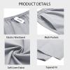 imageCOOFANDY Mens Cargo Pants Relaxed Fit Casual Linen Pants Drawstring Sweatpants with 6 PocketsLight Grey