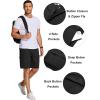 imageCOOFANDY Mens Cargo Shorts Loose Fit Casual Cotton Work Shorts Outdoor Hiking Pants with Multi PocketsBlack