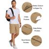 imageCOOFANDY Mens Cargo Shorts Loose Fit Casual Cotton Work Shorts Outdoor Hiking Pants with Multi PocketsDark Khaki