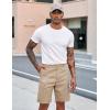 imageCOOFANDY Mens Cargo Shorts Loose Fit Casual Cotton Work Shorts Outdoor Hiking Pants with Multi PocketsLight Khaki