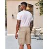 imageCOOFANDY Mens Cargo Shorts Loose Fit Casual Cotton Work Shorts Outdoor Hiking Pants with Multi PocketsLight Khaki