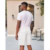imageCOOFANDY Mens Cargo Shorts Loose Fit Casual Cotton Work Shorts Outdoor Hiking Pants with Multi PocketsWhite