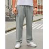 imageCOOFANDY Mens Casual Cargo Pants Relaxed Fit Outdoor Hiking Pants Cotton Drawstring Sweatpants with PocketsLight Grey