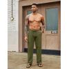 imageCOOFANDY Mens Casual Cotton Pants Elastic Waist Drawstring Linen Beach Summer Pants Lightweight Yoga TrousersArmy Green