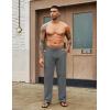imageCOOFANDY Mens Casual Cotton Pants Elastic Waist Drawstring Linen Beach Summer Pants Lightweight Yoga TrousersDark Grey