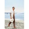 imageCOOFANDY Mens Casual Linen Pants Elastic Waist Drawstring Beach Summer Pants Lightweight Linen TrousersBrown