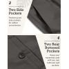imageCOOFANDY Mens Casual Linen Pants Elastic Waist Drawstring Beach Summer Pants Lightweight Linen TrousersDark Grey
