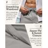 imageCOOFANDY Mens Casual Linen Pants Elastic Waist Drawstring Beach Summer Pants Lightweight Linen TrousersGrey