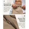 imageCOOFANDY Mens Casual Linen Pants Elastic Waist Drawstring Beach Summer Pants Lightweight Linen TrousersLight Brown